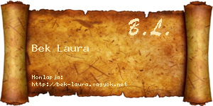 Bek Laura névjegykártya